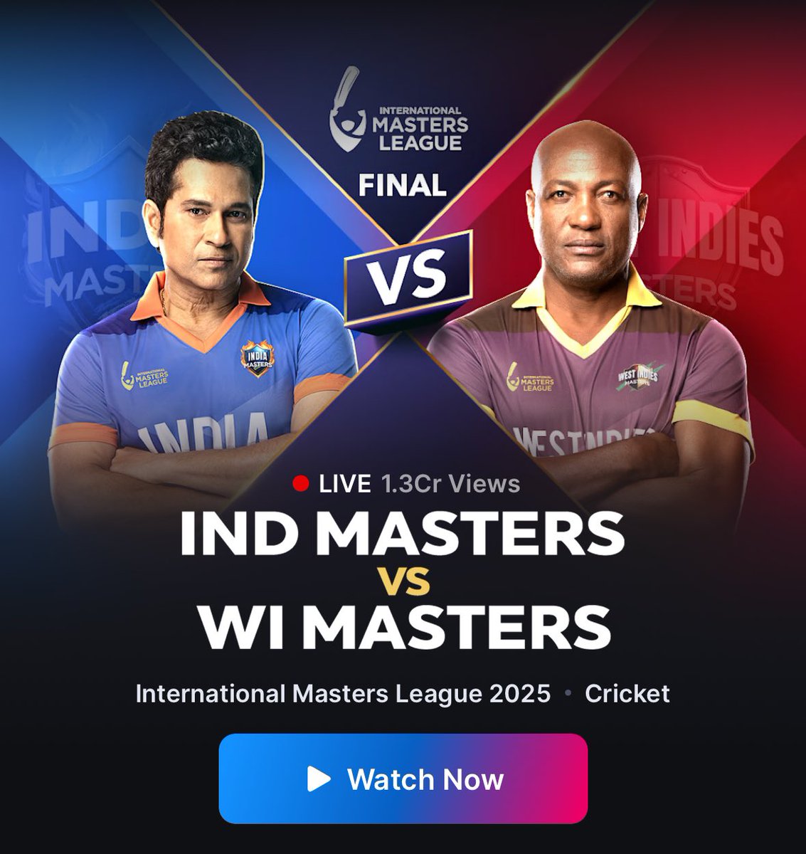 Akshay_Mysuru's tweet photo. Only Sachin can get 1 crore plus views even now ! And the stadium is full too. Blessed to witness the #GOAT of Cricket bat again 😍 @sachin_rt #GodOfCricket #MasterBlaster #sachin #MastersLeague #GreatestBatsmanEver #SachinSachin @BCCI #India https://t.co/1EDnlgGQsG