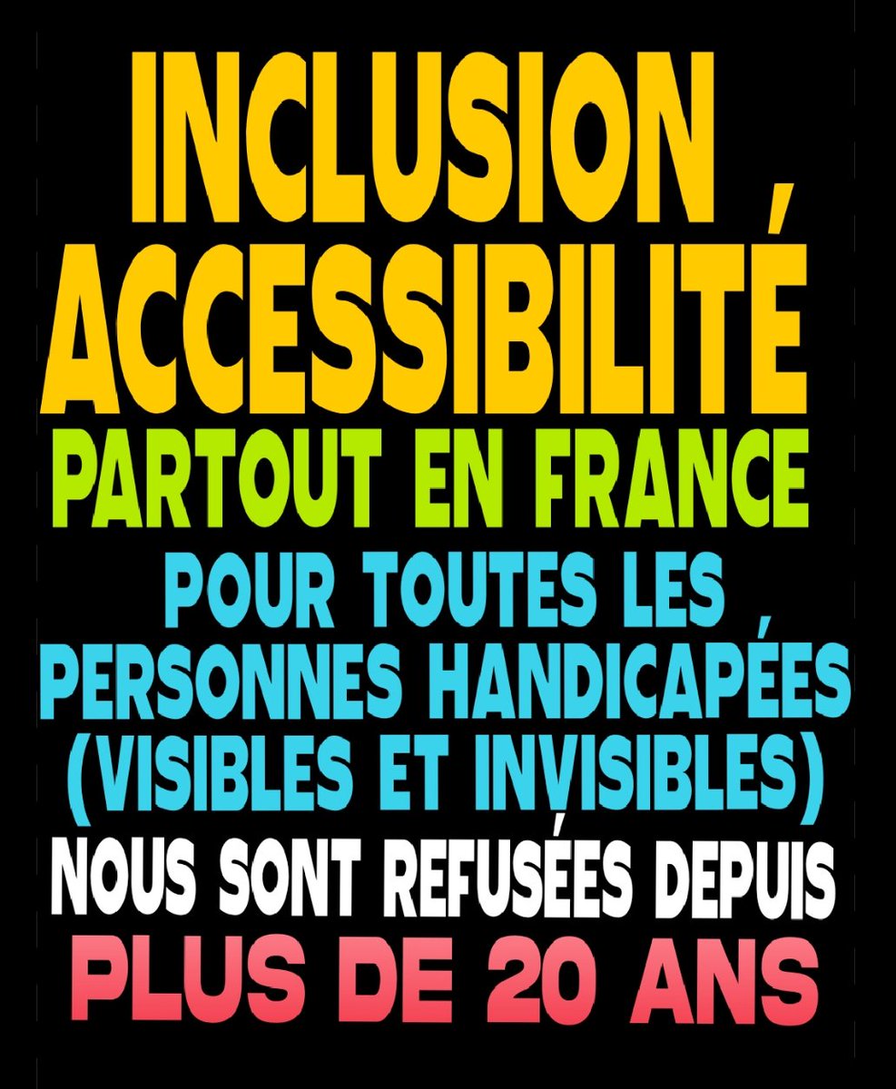 À part les promesses non tenues,
les phrases chocs écrites par des
communicants et reparler sans cesse, de ce qui existe déjà.
En 2025, qu'y a-t-il de
nouveau pour l'handicap ?
#Handicap #lois #inclusion #accessibilitées #france #fauteuil #aah #mobilité #invisible #droit