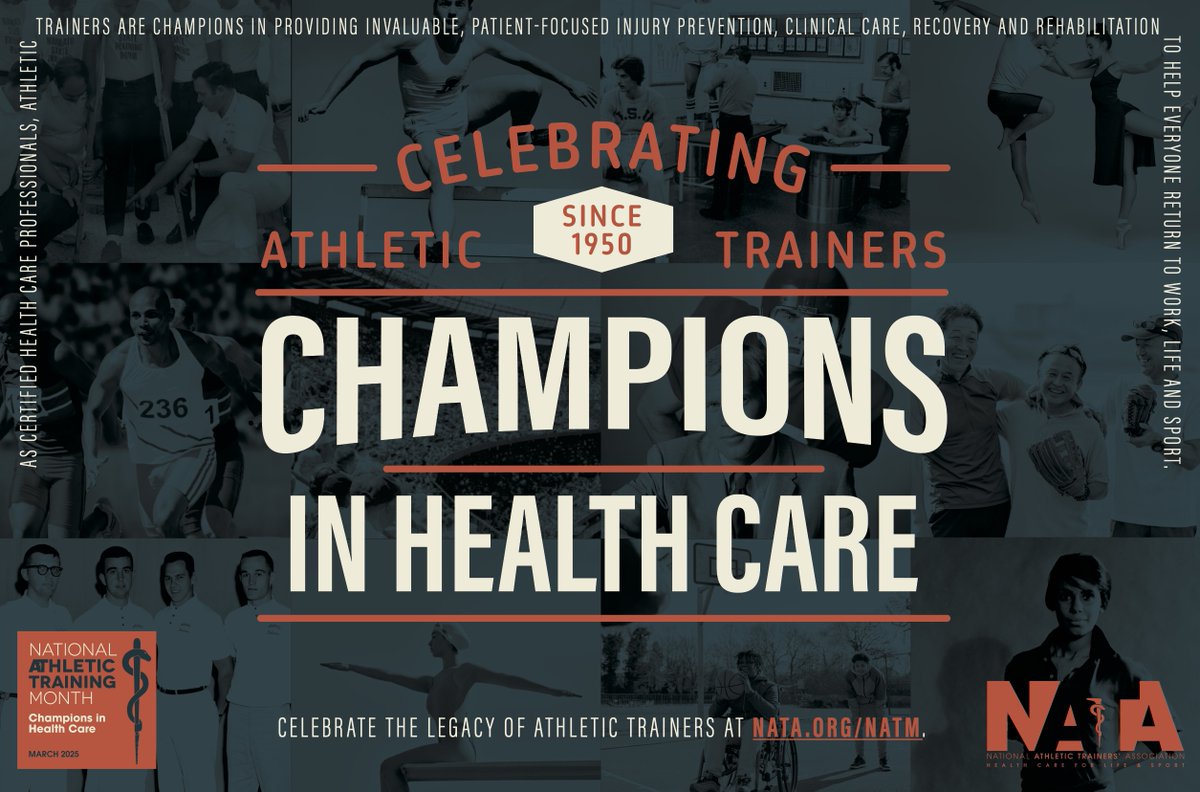 UNM_AT's tweet photo. Happy National Athletic Training Month! ✨
The 2025 theme is "Champions in Health Care” and we couldn't agree more! ATs are found in several unique settings, such as performing arts, industrial settings, the military, and more!  Happy NATM to all the ATs out there! 
#msat #unm https://t.co/FcdmDag0FC