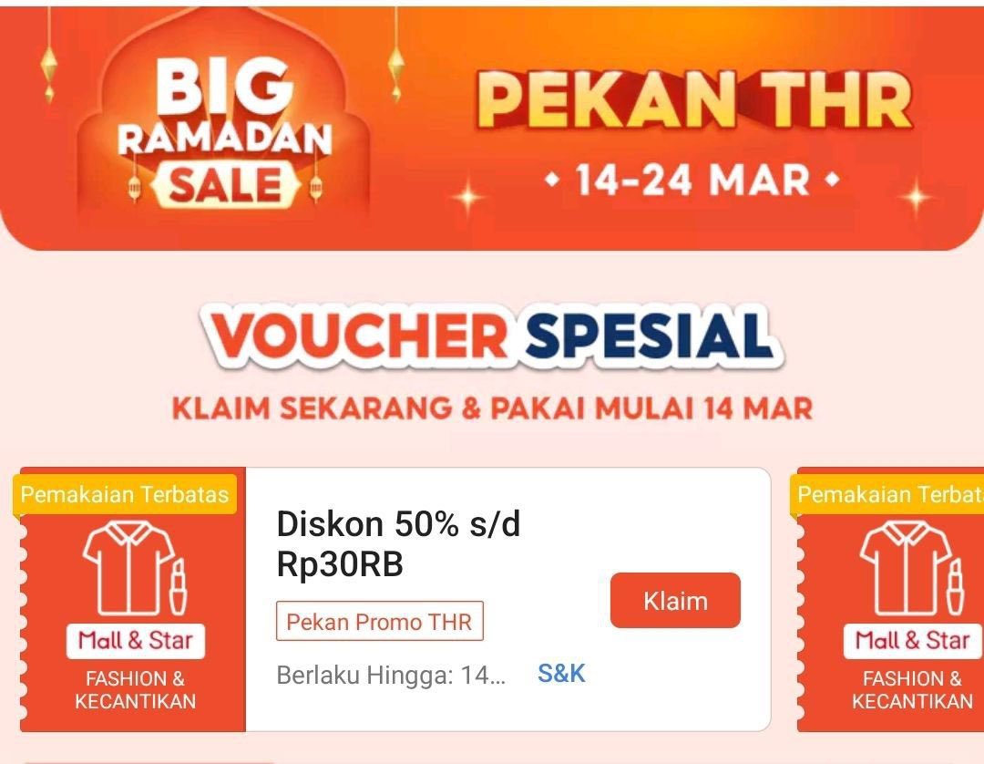 racunns's tweet photo. Pekan THR Shopee | 17 Mar
⏰04:00, 12:00, 20:00

📌Disc 50% s/d 30rb, Minbel 50rb
*Khusus Produk kecantikan &amp; Fashion
klaim sekarang disini👇🏻
https://t.co/3G8V6TRuJU https://t.co/YHVYpbTsQH