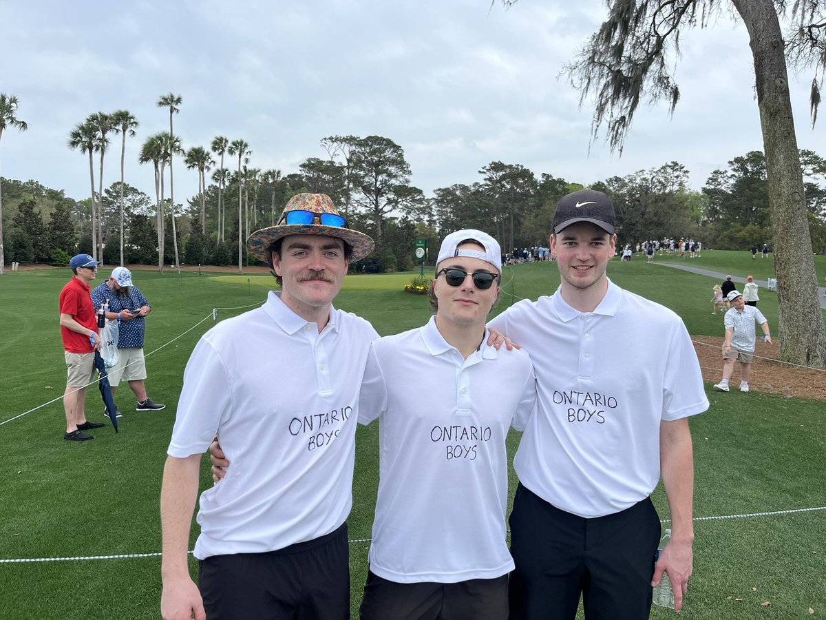 Monday Q Info (@acaseofthegolf1) on Twitter photo 24 hours ago Caleb, Beck, and Liam asked if I would give them tickets to the <a href="/THEPLAYERS/">THE PLAYERS</a> I said yes. One small issue. They lived in Canada.
They got in their car 20 hours ago, drove 1,817 kilometers, drank some Monsters and…
The Ontario Boys have arrived. Hell yes. 24 hours ago Caleb, Beck, and Liam asked if I would give them tickets to the <a href="/THEPLAYERS/">THE PLAYERS</a> I said yes. One small issue. They lived in Canada.
They got in their car 20 hours ago, drove 1,817 kilometers, drank some Monsters and…
The Ontario Boys have arrived. Hell yes.