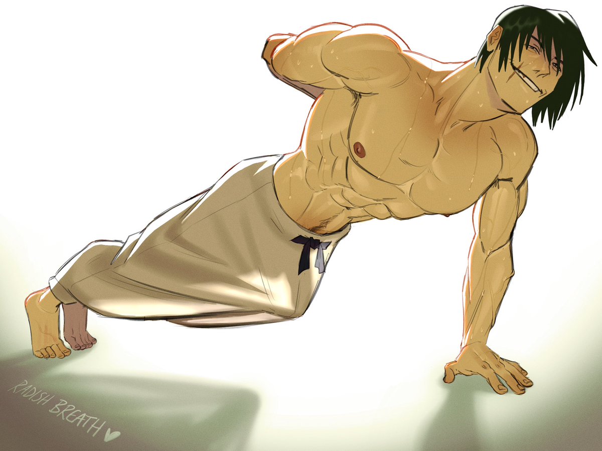 Radish_Breath's tweet photo. Who needs 2 arms when you’ve got 3 legs

#TojiFushiguro #toji #jjk #nsfw https://t.co/QQnICvpLzi