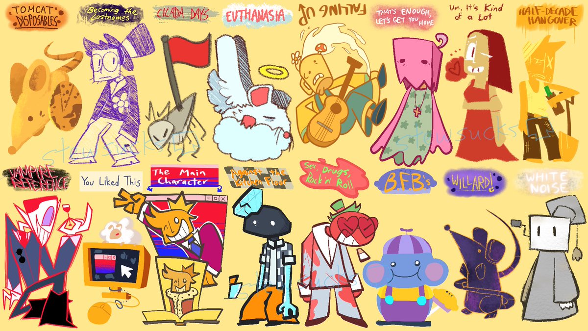 stewsucks5403's tweet photo. IN CASE I MAKE IT CHARACTER DESIGNS!!! #art #willwood #incaseimakeit #icimi https://t.co/EFQfgrI3u9