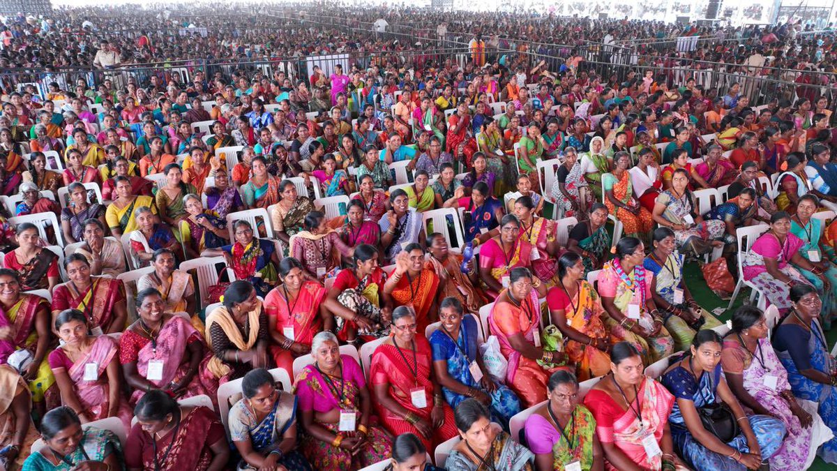 revanth_anumula's tweet photo. The four foundational pillars of my vision for #TelanganaRising are farmers, women, youth & historically oppressed weaker sections. 

We are transforming each group with a series of positive initiatives & schemes to  achieve audacious goals. 

Making “Koti Mahilalu Kotiswarulu” is a daring dream to harness latent spirit of entrepreneurship in women to empower them to become multi-millionaires.

My sisters & mothers are my biggest strength, power and today, after interacting with them, handing over new RTC buses to Self-Help groups, and listening to them, am convinced Telangana Rising is unstoppable.

#TelanganaPrajaPrabhutwam
#PrajaPalana