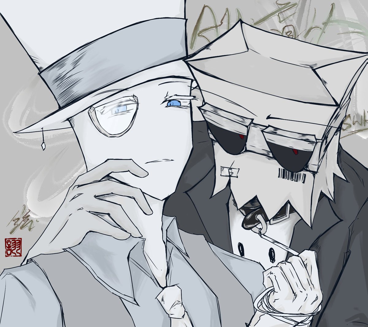XuSlugfest's tweet photo. 是的。我回到了X，并且来继续更新有关#slug 和#whitehat 的AU。这是一个新的设定，如果有人有兴趣的话过些日子我会持续更新文字设定。
#villainous #villainousau #heroic #heroicau #drslug https://t.co/qzRMrvkjWA