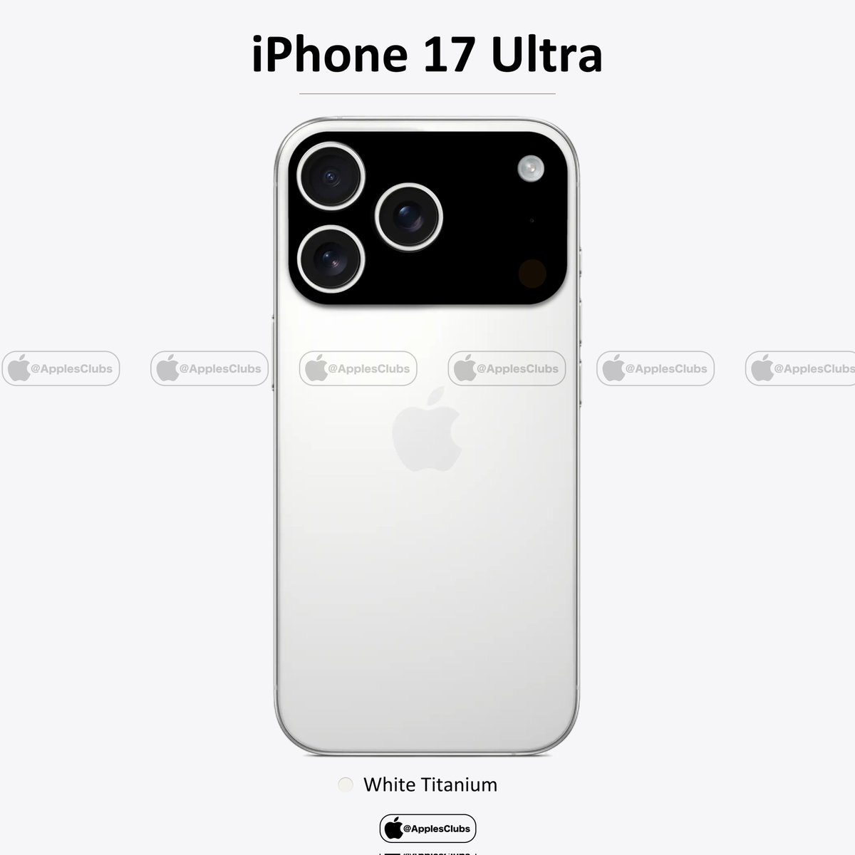 ApplesClubs's tweet photo. Rumors suggest that Apple might rename the iPhone 17 Pro Max as the iPhone 17 Ultra!

What are your thoughts on this possible change? https://t.co/GDRoHL0knB
