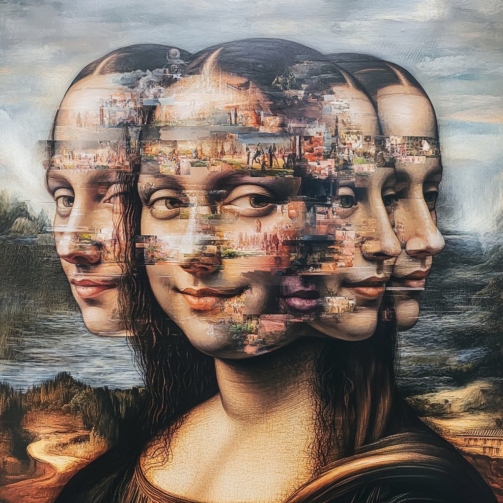 airaartist's tweet photo. @vogadrosnumber The latest in the series of iconic Mona Lisa reimaginations, MONA LISA - BEYOND THE SMILE, is coming to an end: 9/10.
#MonaLisa #LeonardoDaVinci #SurrealArt #DistortedArt #FragmentedArt #RenaissanceArt #DigitalArt #GlitchArt #ClassicMeetsModern
https://t.co/BIyWy8uwvr https://t.co/symYIBmOgp