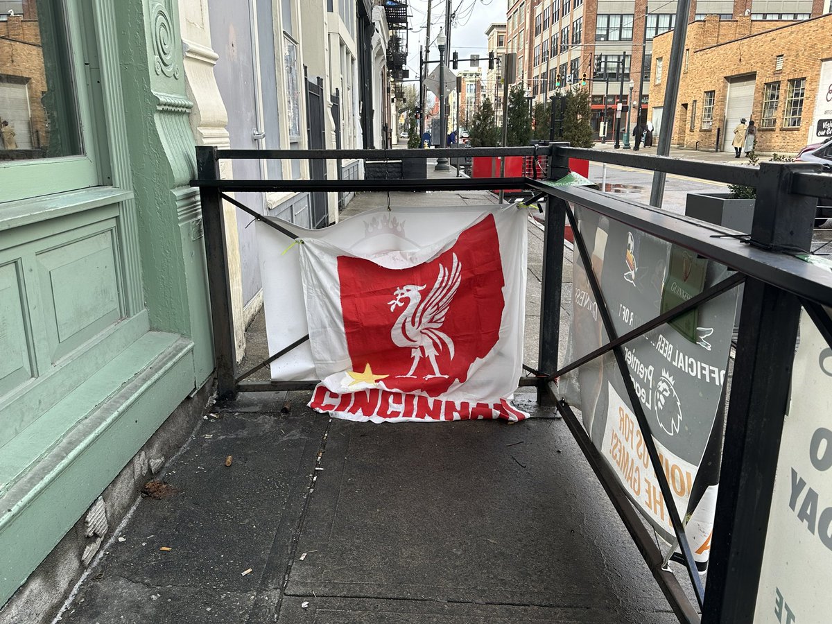 olsc_cincinnati's tweet photo. Over an hour before kickoff, the bar was already starting to pack in with Liverpool fans ready for the Cup Final at Rhinehaus!

It’s almost time. Up The Reds! 🔴
#CarabaoCup #Liverpool #CupFinal https://t.co/EoqmxpZteR