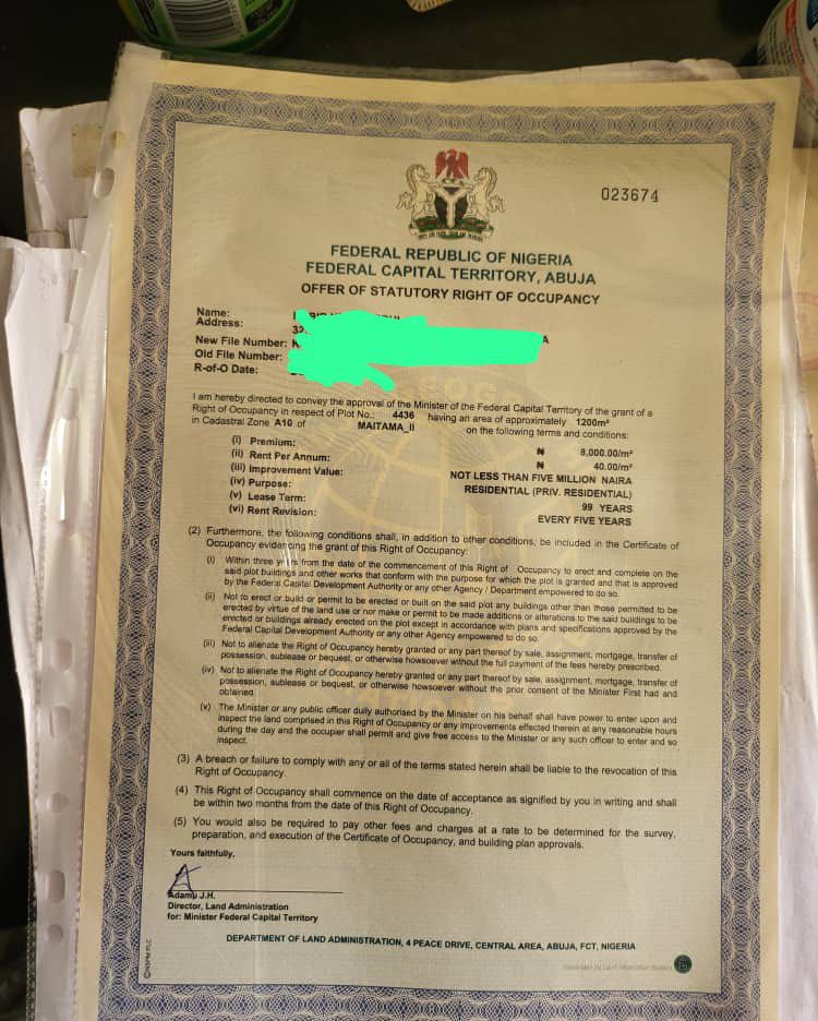 propertyinabuja's tweet photo. FOR SALE 

Location: Maitama 2 

Size : 1200sqm
Prize now 85m net 
Document C ofO and ground rent paid https://t.co/4UJXNznuql
