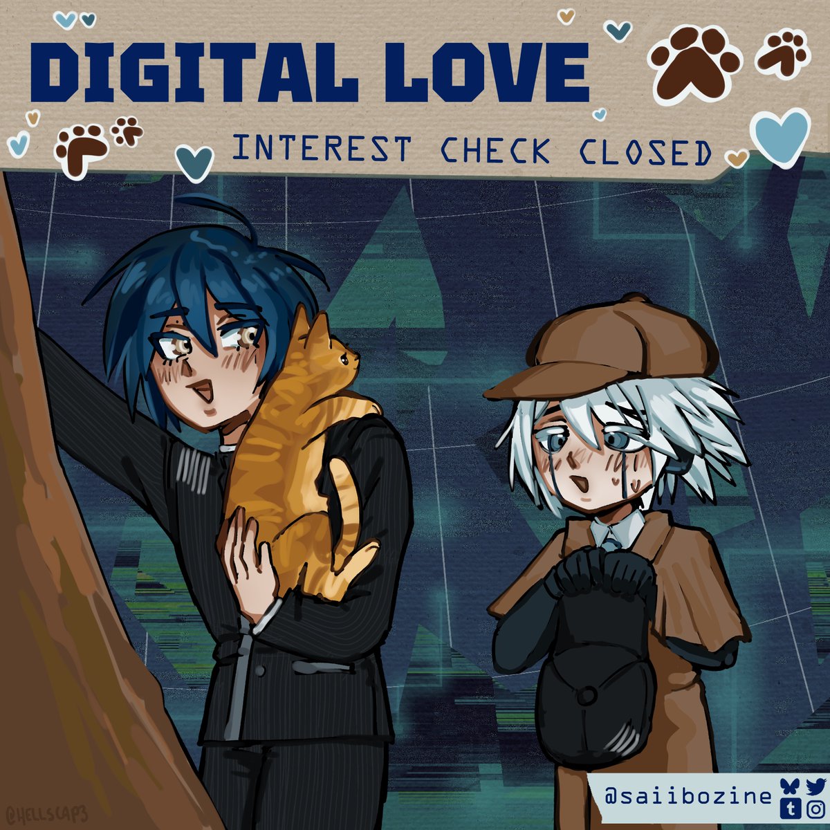 🤖Interest check for Digital Love: A Saiibo Zine is now closed!!🩵
⚙️Thank you to everyone who answered! In a few days, the results will be shared.
⚠️Contributor applications open on Mar 19th! Mod applications are also still open!
❓If you have questions, use the form in replies!