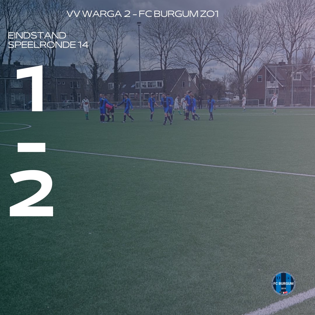 W I N S T! 

Wij weten met 1-2 te winnen van <a href="/vvWarga/">VV Warga</a> ! Complimenten voor de thuisvereniging, zelden zo vriendelijk ontvangen voor, tijdens en na de wedstrijd! Nog een echte ouderwetse zondagvereniging, ga zo door