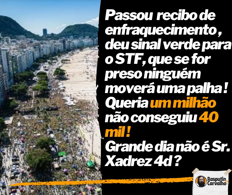 Rasputin de Carvalho terceira conta tweet media