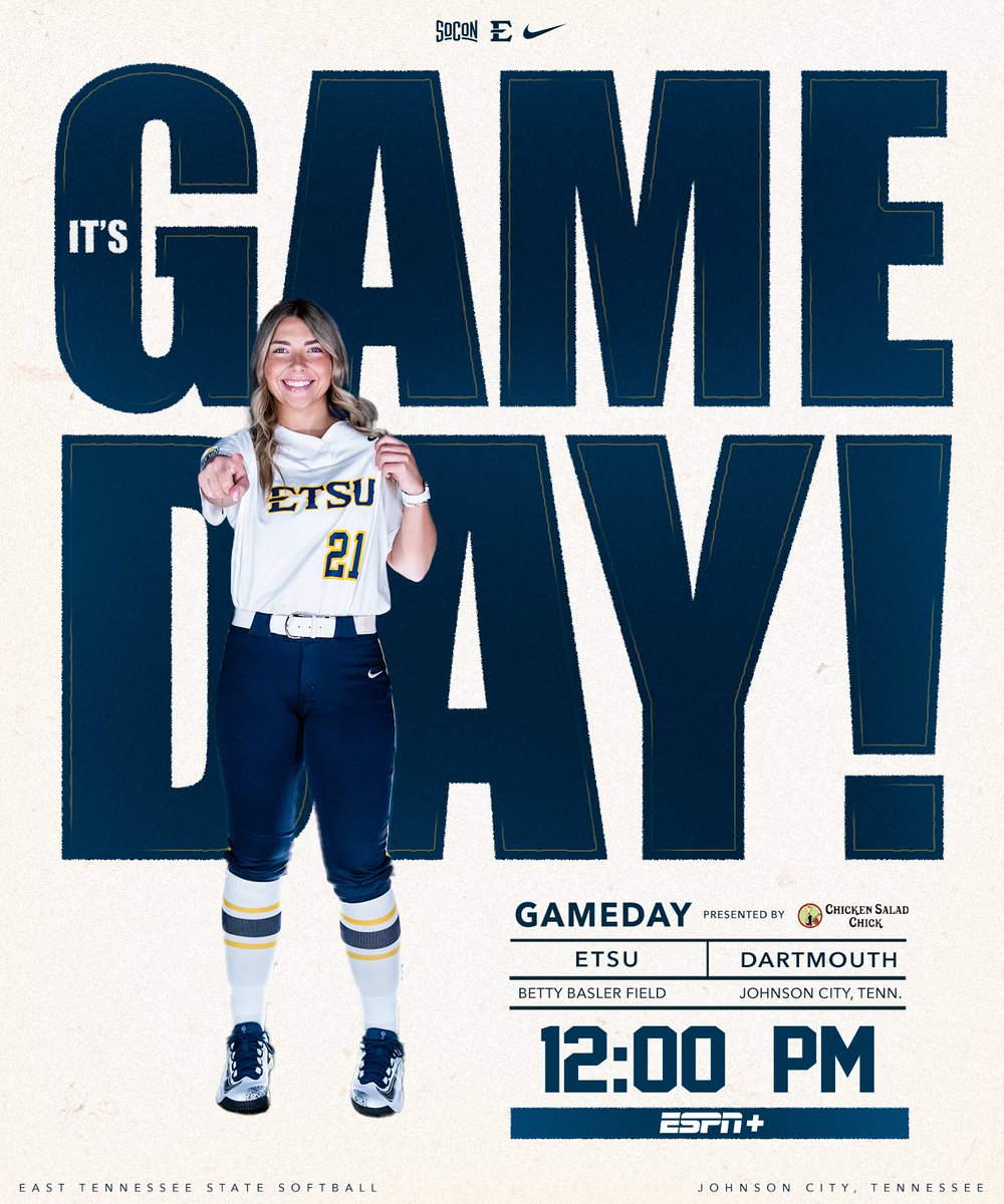 Sunday softball!

🆚 Dartmouth
⏰ 12 p.m.
📍 Johnson City, Tenn. // Betty Basler Field
📺 ESPN+
📊 stats.statbroadcast.com/broadcast/?id=…

#DEEP ⚓️ / / #BeGreat