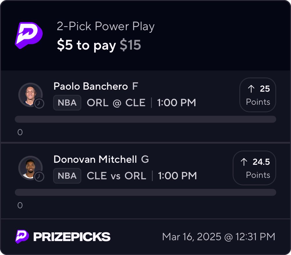 For the ABC NBA game 

Use this link: prizepicks.onelink.me/ivHR/FIVE