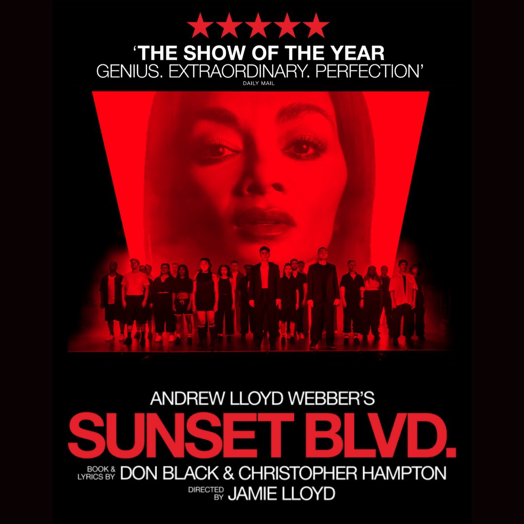 JessicaPeruDrag's tweet photo. Help🚨 Isaac and I are addicted to seeing SUNSET BLVD. Hard to even call this a revival. This is something brand new (a cinematic hallucination on stage) 3rd time seeing this luminous production. Scherzinger’s performance is ravenous, the whole show is just, so freaking cool https://t.co/bqEem7zThY