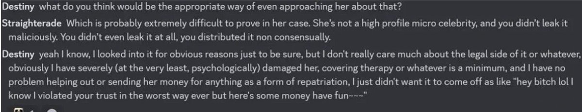 BronzeAgeSneed's tweet photo. @KiwiFarmsDotNet @TheOmniLiberal Interesting to see how he's going to explain this DM.
"I know I violated your trust in the worst way ever", "I have severely (at the very least, psychologically )damaged her". https://t.co/pixdPyZiFk