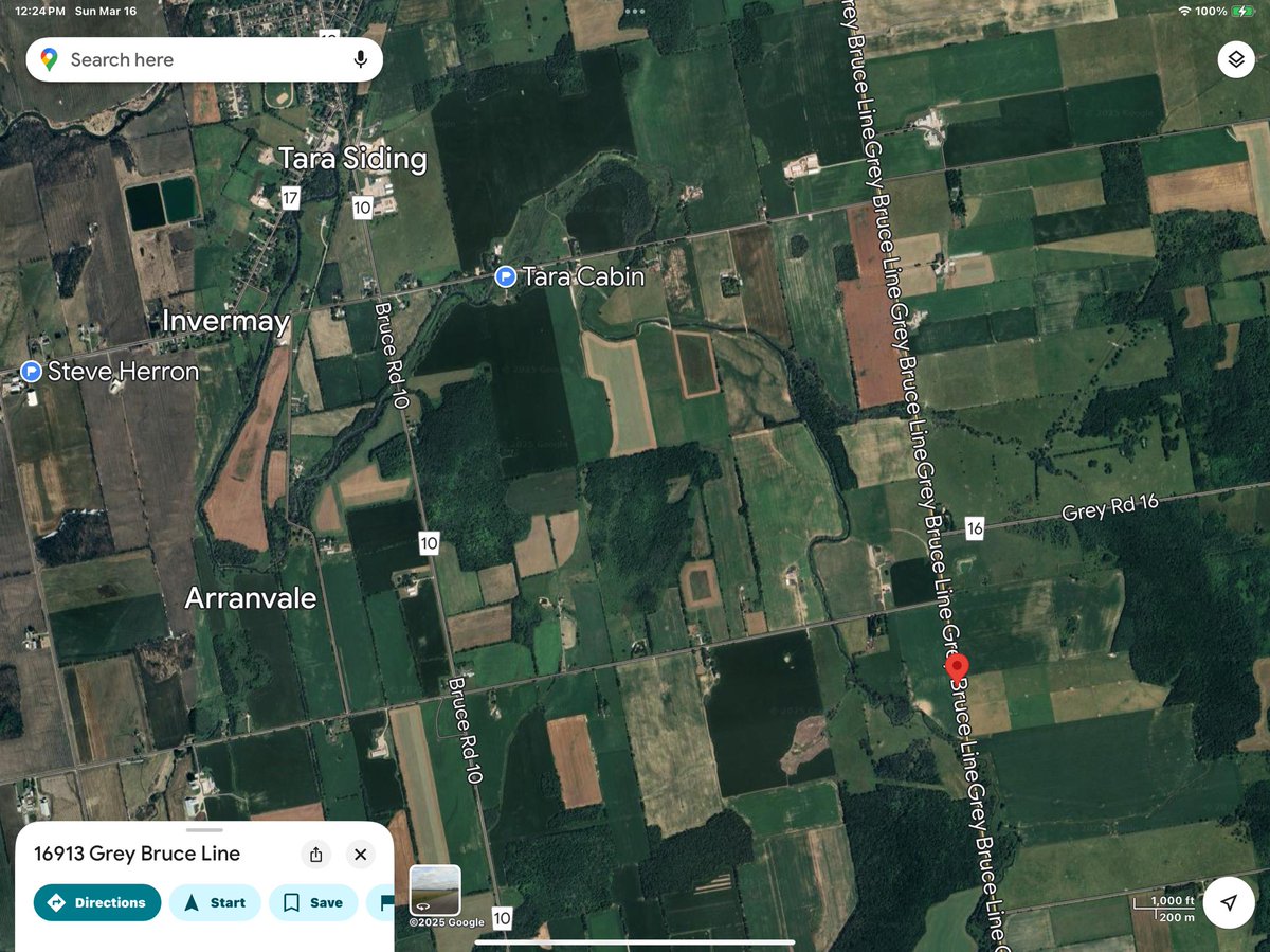 KenSchaus's tweet photo. Driving past the proposed site of the Tara Battery Storage site today
Sauble River is at flood stage 
This has to be the worst possible location for a project of this type and magnitude 
This has to be looked at and a new site established https://t.co/hsChX0FPXX