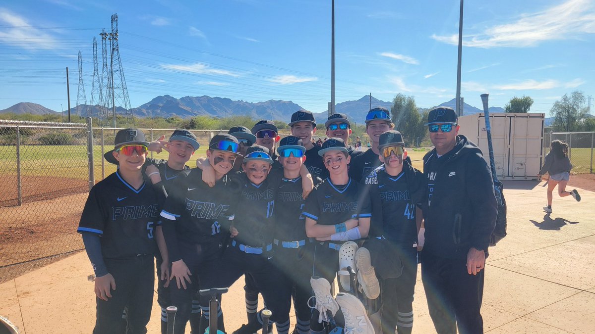 13u Prime wins 10-0 game 1 of bracket in Arizona behind a no hitter gem thrown by Carter Johnson