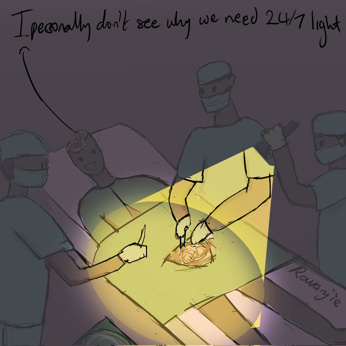 Ravanjie's tweet photo. I personally don't see why we need 24/7 light https://t.co/KMHm1fv3RZ