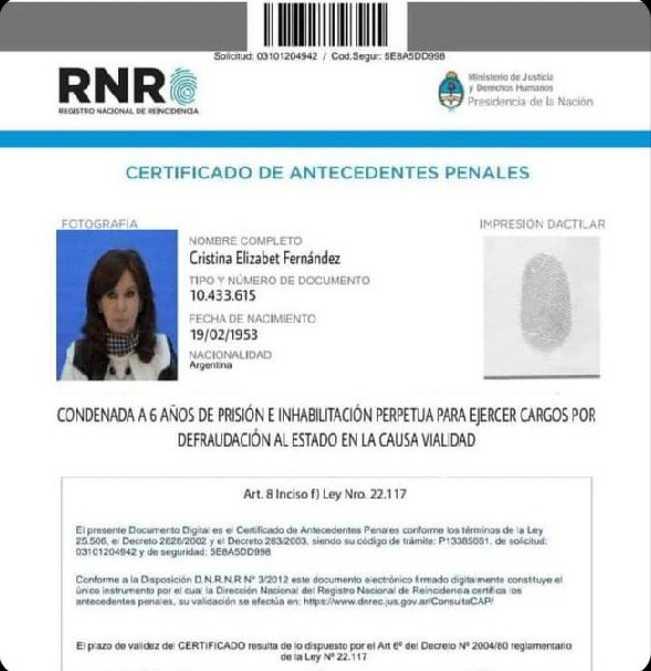 Che Cristina, explicamos esto porque te acusan de ladrona, nada es gratis delincuente.