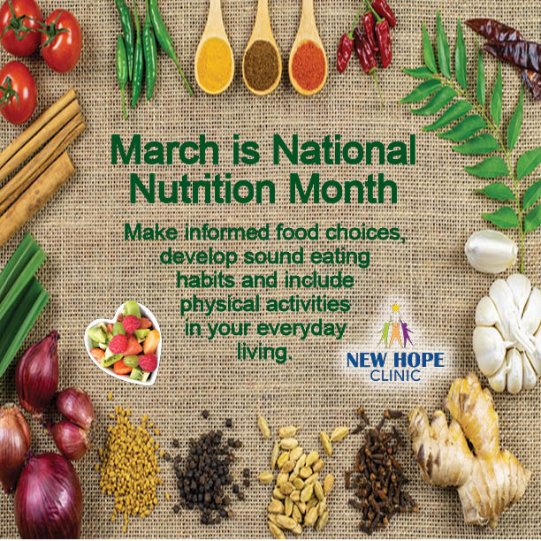 NewHopeClinic2's tweet photo. March is National Nutrition Month. Eating healthy is fun.
#eatright #nutritionmonth #AcademyofNutritionandDietetics #newhopeclinic #charitableclinic https://t.co/PMZdVEEenu