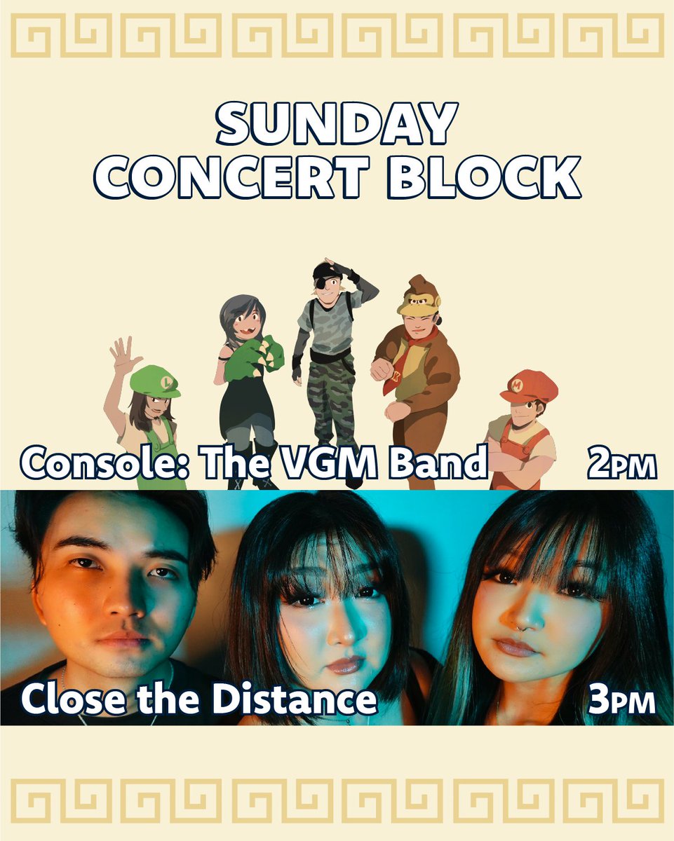 KawaiiKon's tweet photo. We have one last concert block this weekend featuring two fantastic local bands.

Console: The VGM Band starts it off at 2pm, and @CloseThDistance  wraps it up at 3pm.

Close the Distance will also be having the live debut of their newest single "Better Off" so don't miss out! https://t.co/w08m46umwj