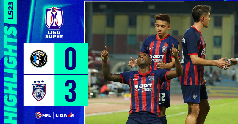 MFL_MY's tweet photo. 📹 HIGHLIGHTS: @Penang_FC 0-3 @OfficialJohor 

Dua jaringan daripada Eddy Israfilov (20', 27') dan Heberty (53') memastikan 3 mata penuh buat Johor Darul Ta'zim

#LigaSuper2024-25 #DemiLigaKita #LigaMalaysia