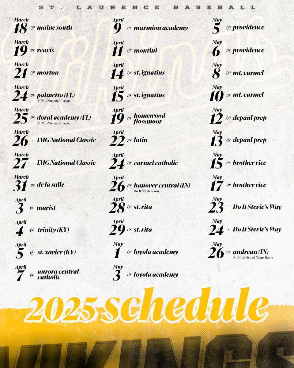 🚨2025 Schedule Release🚨
#VikingWarriors