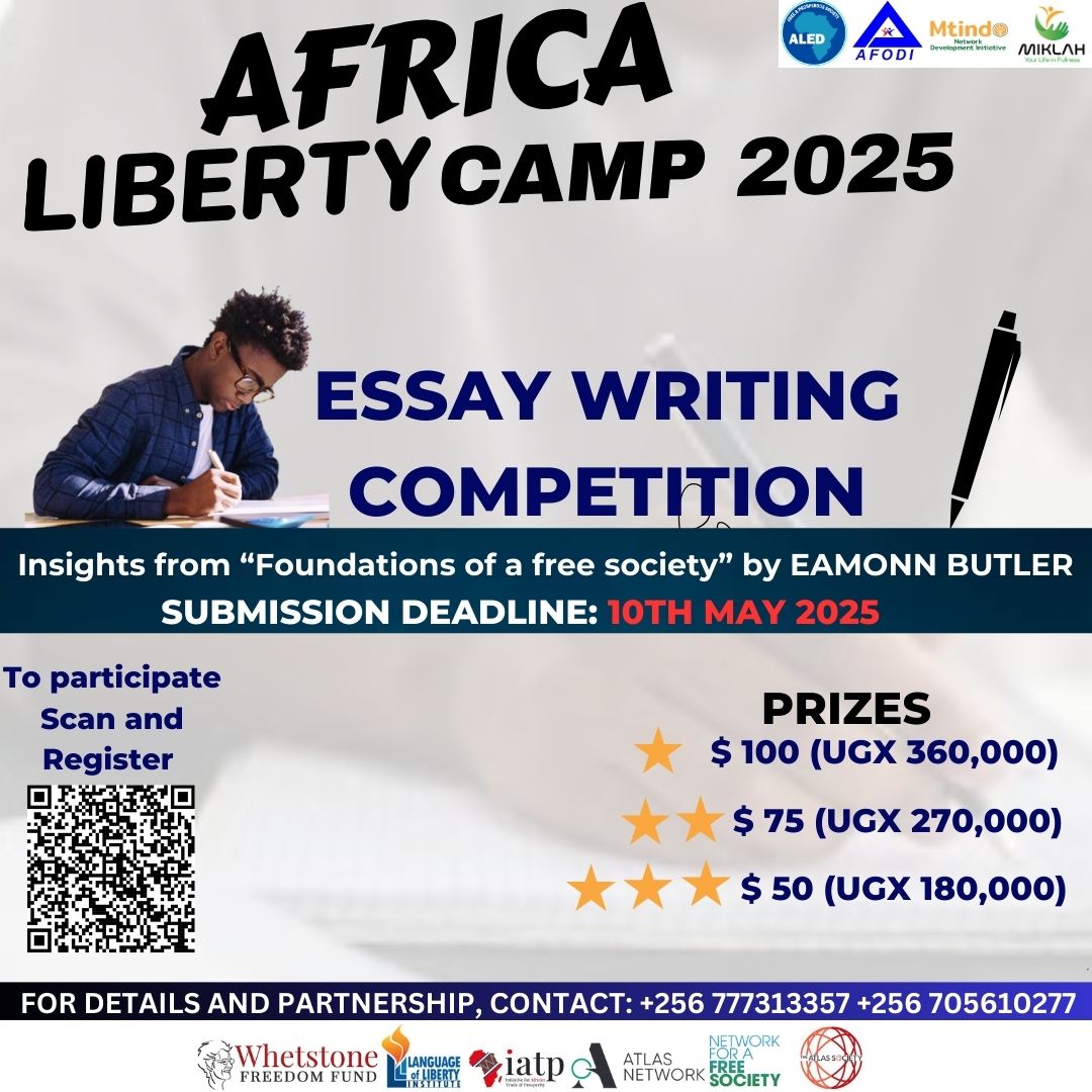 Are you ready to challenge your thinking, and dive deep into the ideas of liberty? The Africa Liberty Camp 2025 is your chance.
But here’s the catch, register to qualify for the exclusive essay contest.
📌 Sign up here: aledafrica.org/10th-Annual-Af…

#ALC25 #RegisterNow
