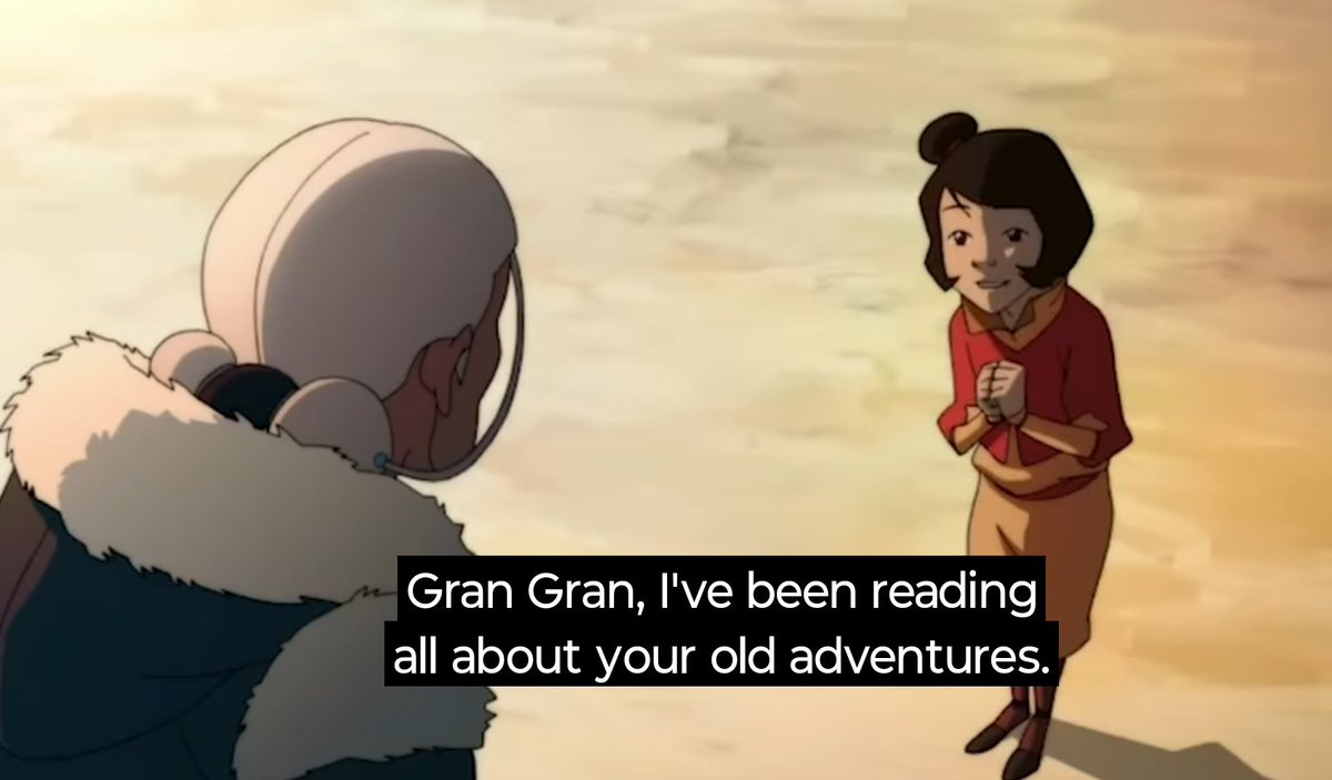 kataraesque's tweet photo. TLoK Granny Katara living in isolation to the point she hasn't even MET her grandkids before will never sit right with me 

Mind you this is the same Katara to whom community and family and friends meant the world!! https://t.co/6zX97Kkn8u