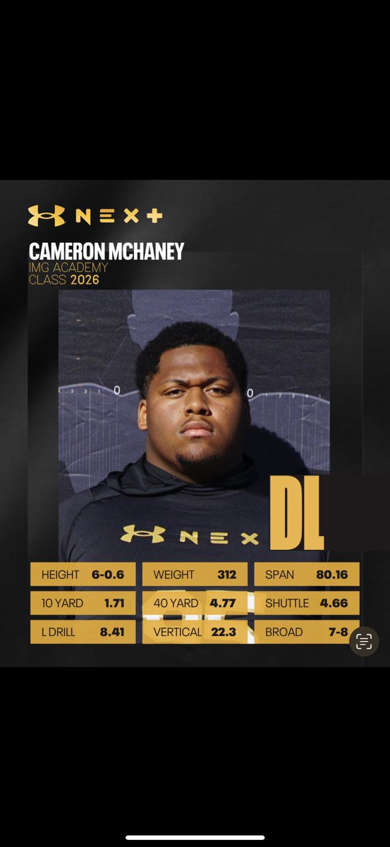 CameronMchaney_'s tweet photo. Great Pro day for the under armor next camp‼️@KoachingEmUp @247Sports @On3Recruits @UANextFootball https://t.co/sIAOCjNzNA