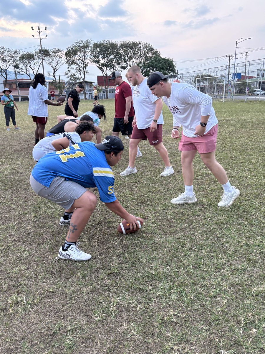 ElonFootball's tweet photo. Day one in Costa Rica for our spring break Global experience! We landed in San Jose and hosted a clinic for Costa Rican football players. #AED #PhoenixRising https://t.co/tLc4d065wN