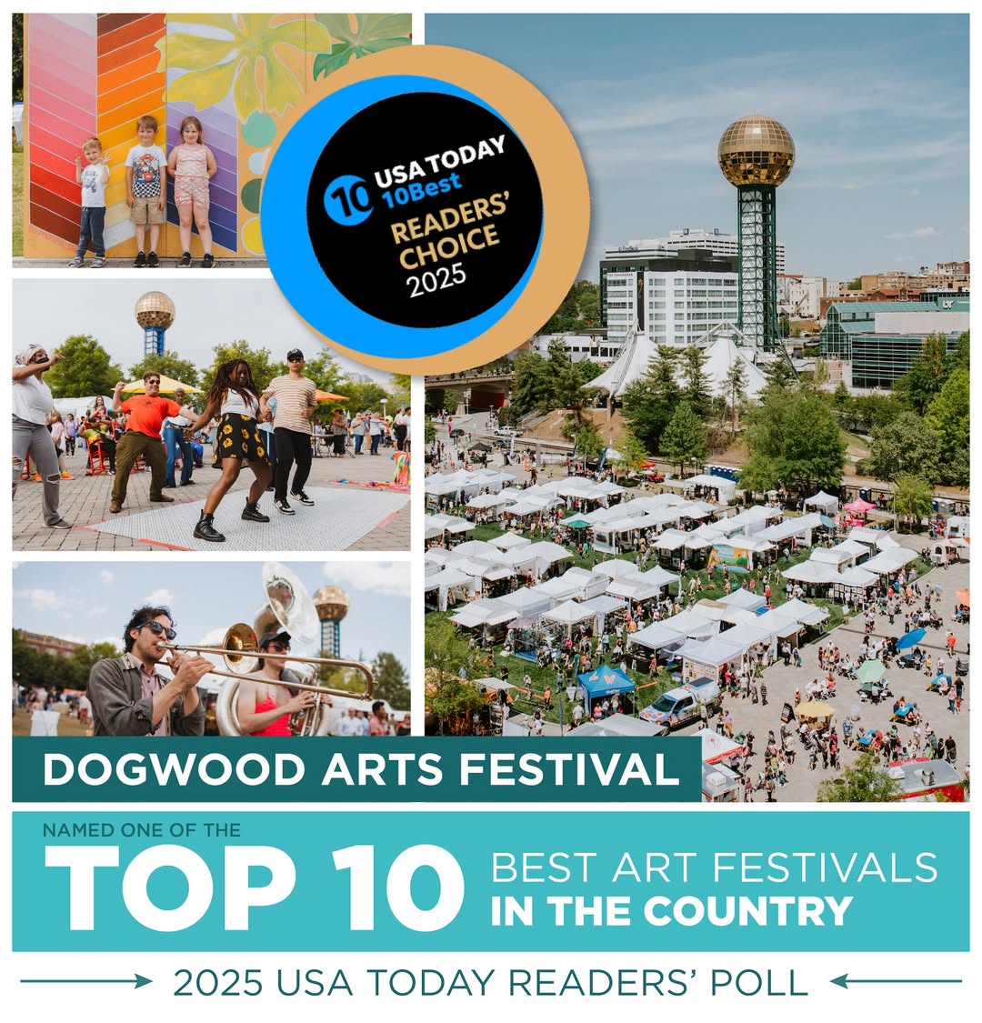 Discover why the <a href="/dogwoodarts/">Dogwood Arts</a> Festival was named one of the Top 10 Best Art Festivals in the country by USA Today! We hope to see you at World's Fair Park in Downtown #Knoxville from April 25-27. 

Learn more 👉 bit.ly/3XIZcmQ