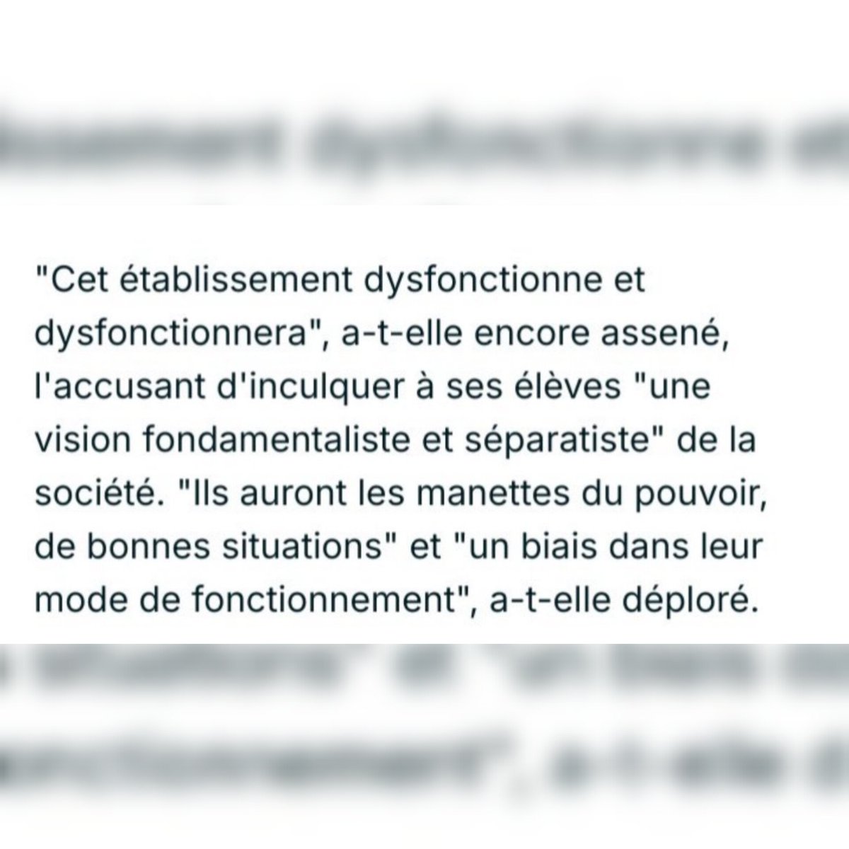 Me_GuezGuez's tweet photo. Ce qui le dérange c'est la montée d'une élite musulmane "qui aura un jour les manettes du pouvoir". C'est ce qu'a soutenu sa représentante devant les juges administratifs ce lundi. https://t.co/nuI4HxYoBJ