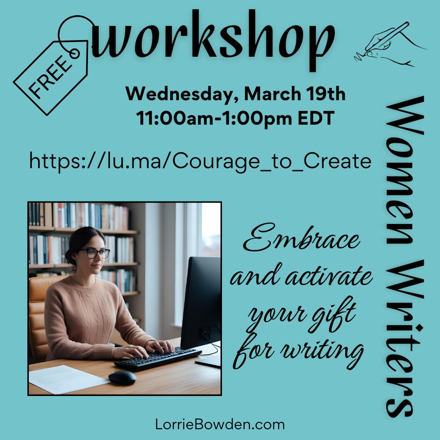 Sign up for the FREE ENCORE below 👇

Women Writers...struggling to finish AND put your work out there?

REGISTER HERE:
lu.ma/Courage_to_Cre…

DON'T WAIT!!!