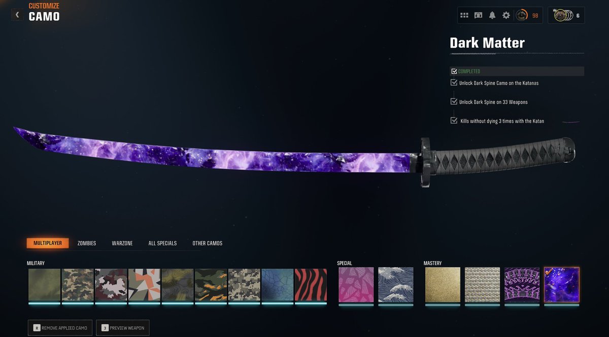 Nasker_007's tweet photo. “Want Dark Ops challenges & Dark Matter done super fast? No grind, no stress—I’ve got you covered! ✅
Just completed Dark Matter on 6 melee weapons & a Dark Ops calling card challenge—yours could be next! 🔥
DM me to get it done fast & legit. #CallOfDuty #DarkOps #DarkMatter” https://t.co/6qCi0McyMJ