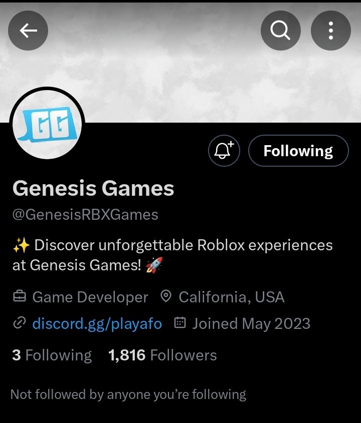 spxdeh's tweet photo. @GenesisRBXGames Done! https://t.co/UBhd2ViEhh