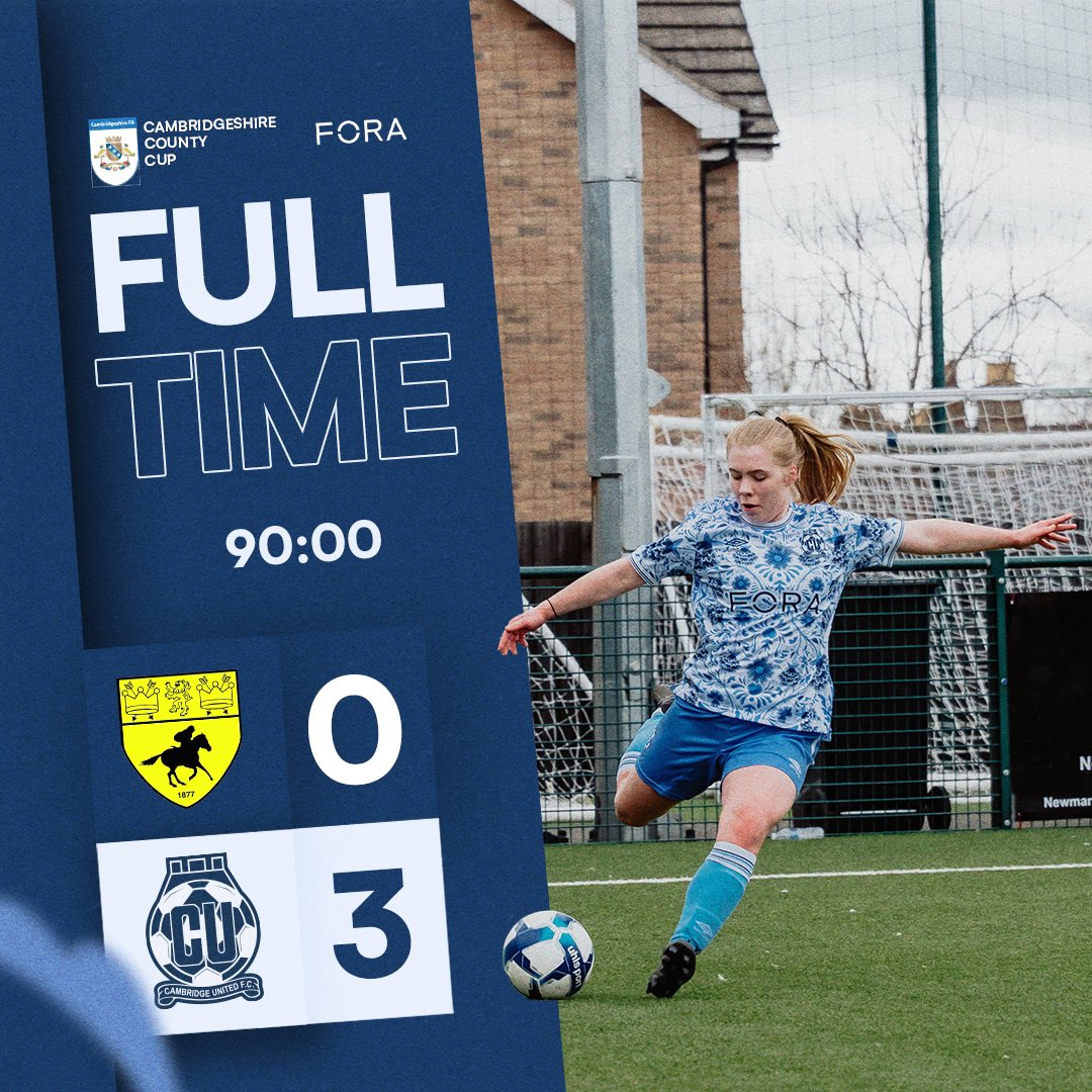 CambridgeUtdWFC's tweet photo. Secured our spot in the final 💪

#CamUTDW 🤝 FORA https://t.co/bq9eEBaCuo