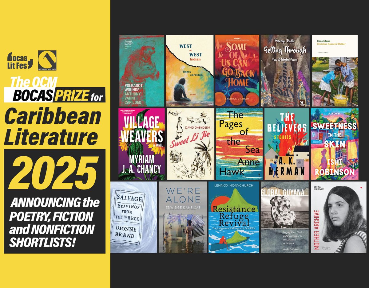 Celebrating its 15th anniversary, the OCM Bocas Prize for Caribbean Literature has expanded its shortlist to 5 books per category showcasing the depth and diversity of Caribbean writing today. 
See what the judges had to say: bocaslitfest.com/2025/03/16/fif…
@OCM_group #bocas2025