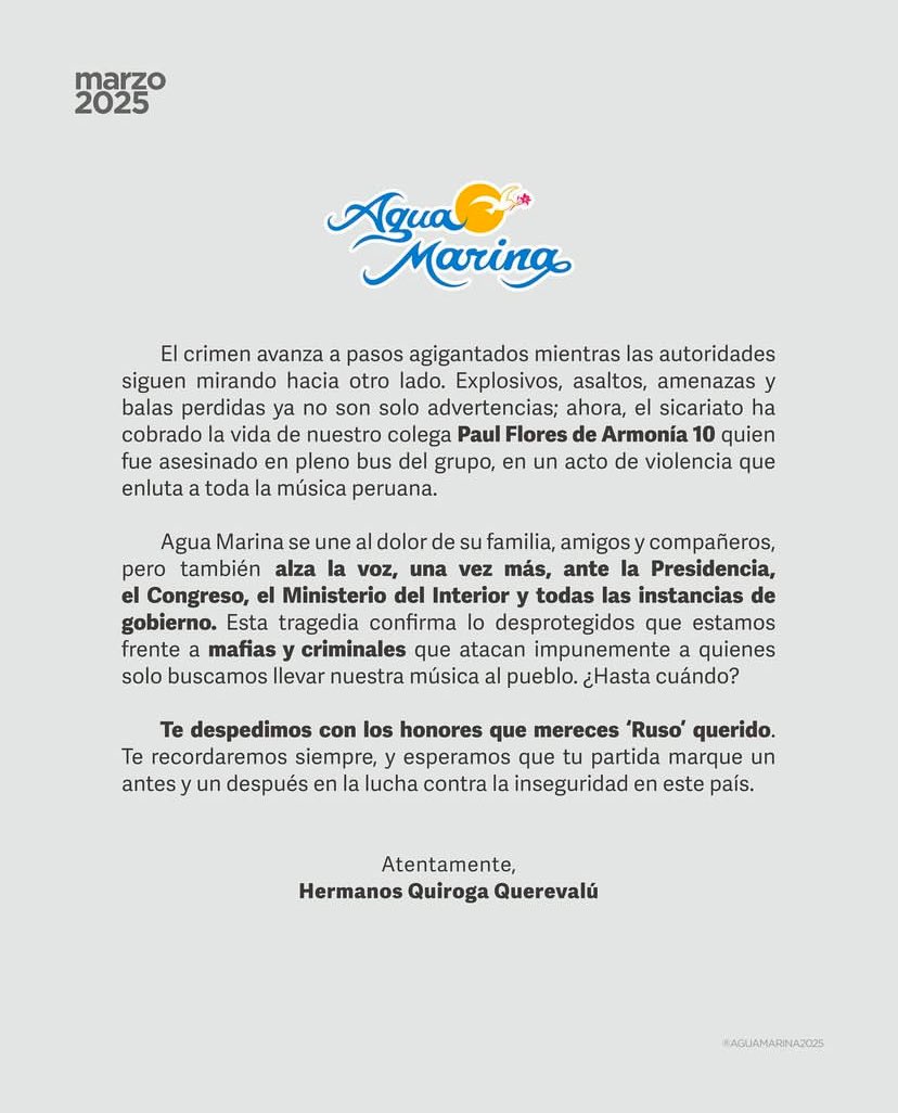 Fuerte y claro. 

La desidia de quienes siguen en el poder nos lleva a estas tragedias.