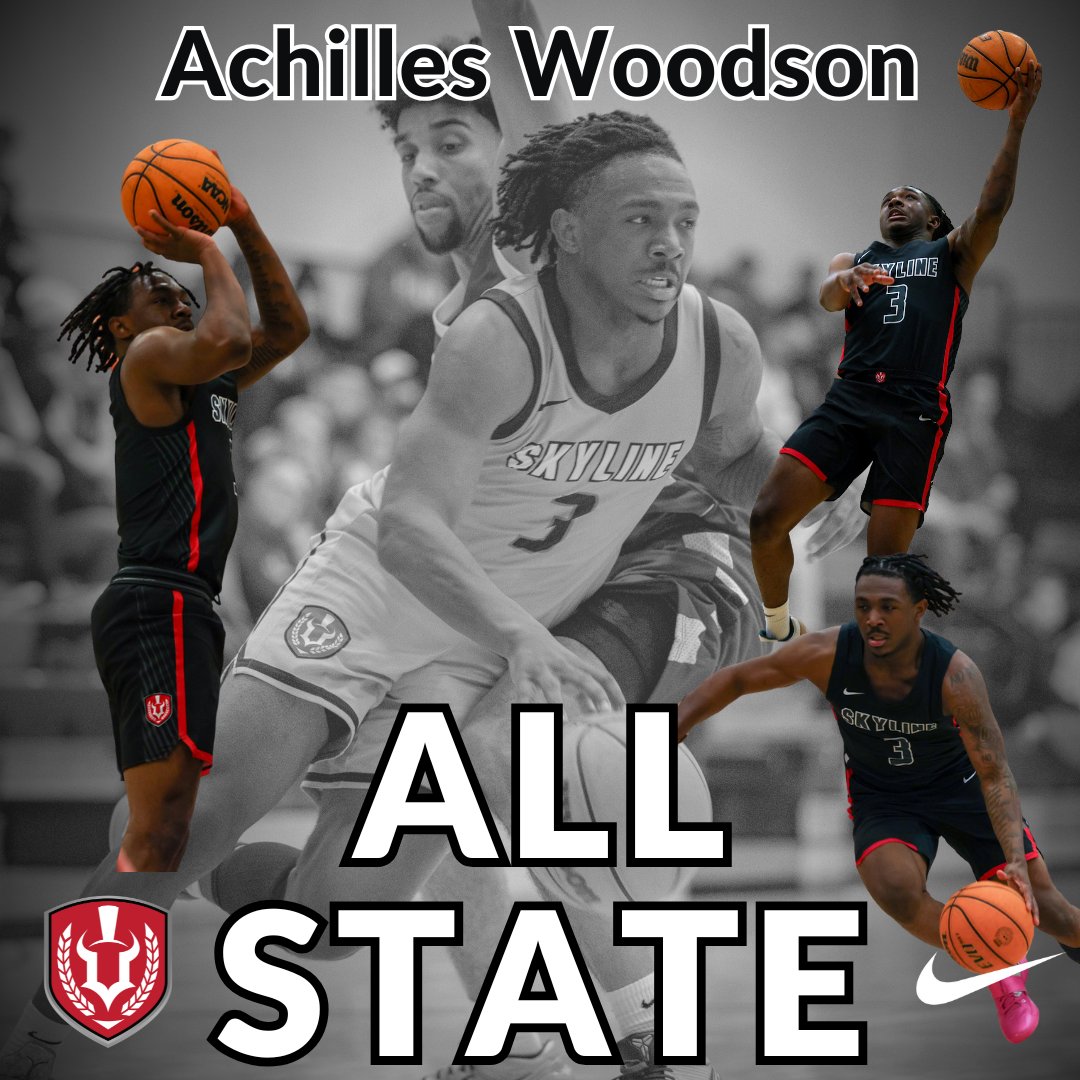 Congrats to Achilles Woodson for being named 1st Team All State! This season he averaged 16 PPG, 6 RPG, &amp; 4 APG.
He was a 2-time 1st Team All-Conference selection &amp; named 1st Team All-Defense.
Achilles was 1 of 12 players in NorCal named to the All State 1st Team.
#SkylineMBBFam