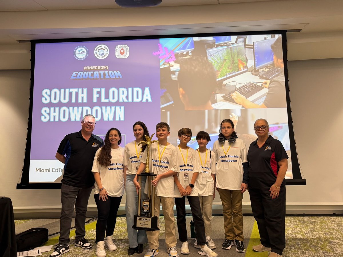 SuptDotres's tweet photo. Congratulations to our talented students for earning 1st place Middle School, 3rd place Elementary & 3rd place High School. The first South Florida Showdown at the Levan Center of Innovation. Applying theoretical knowledge to solving real-world community issues! @MDCPS https://t.co/HhGjlEwumT