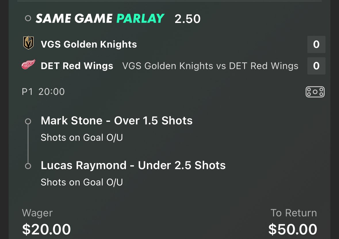 #parlays #nhl #SportsBettingX #props 

Let’s go. Two picks from the props filter with L5 L10 at 70%. Showed a good selection of promising potentials 🐐