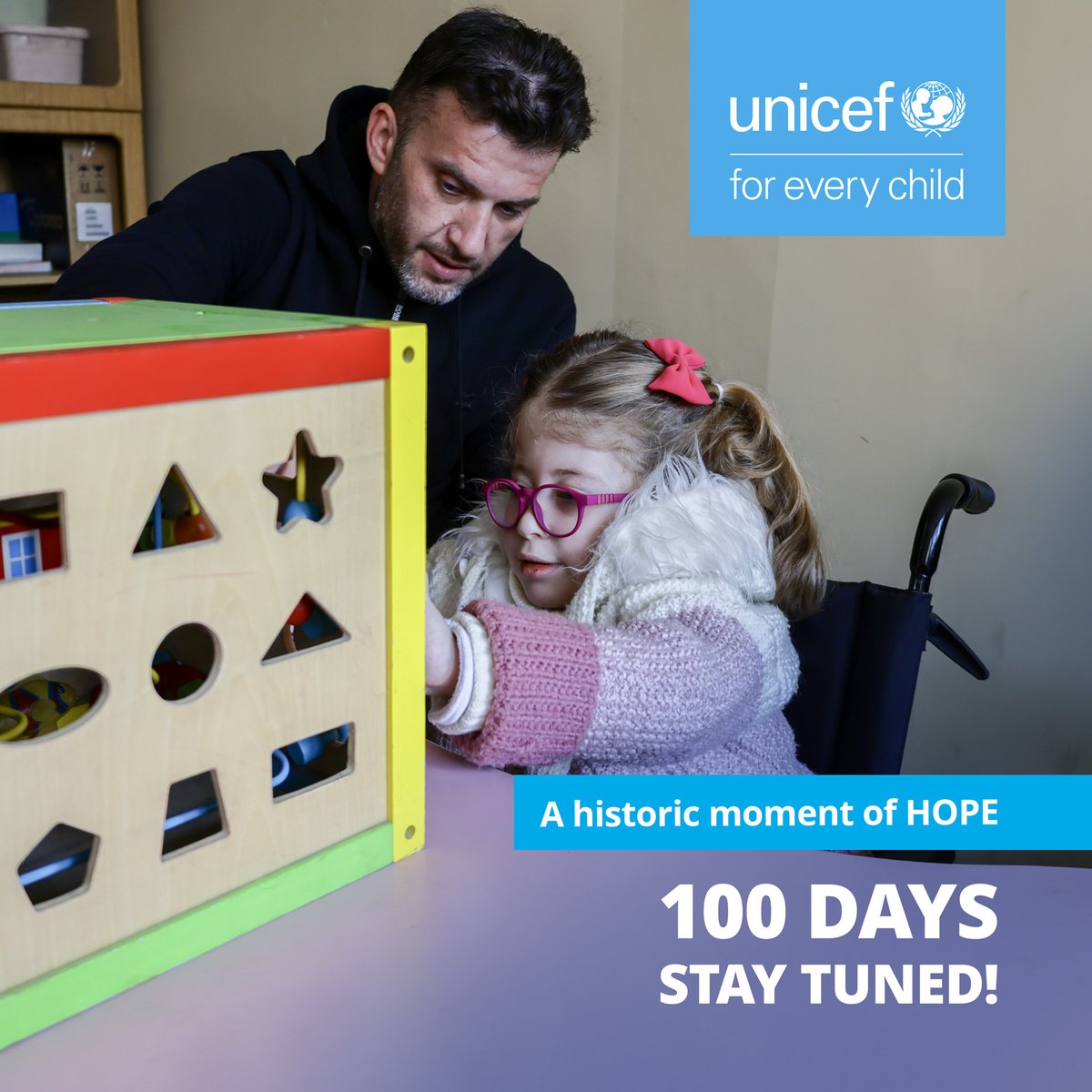 UNICEFinSyria's tweet photo. In #Syria, more than 7.2 million are internally displaced.  While 100 days have passed, #children and young people are hoping for a better future.  Stay tuned! 

#100_days https://t.co/RqERL5ilyp