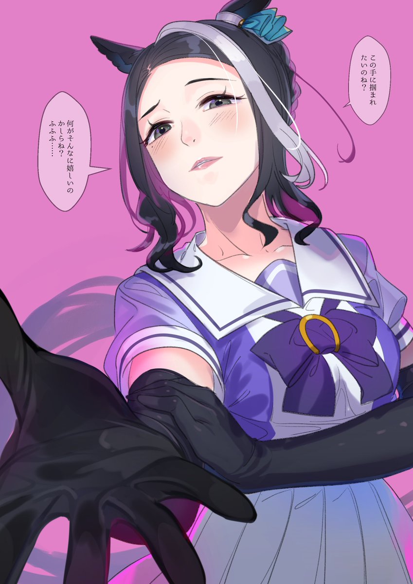 長手袋で弄ばれる直前。 