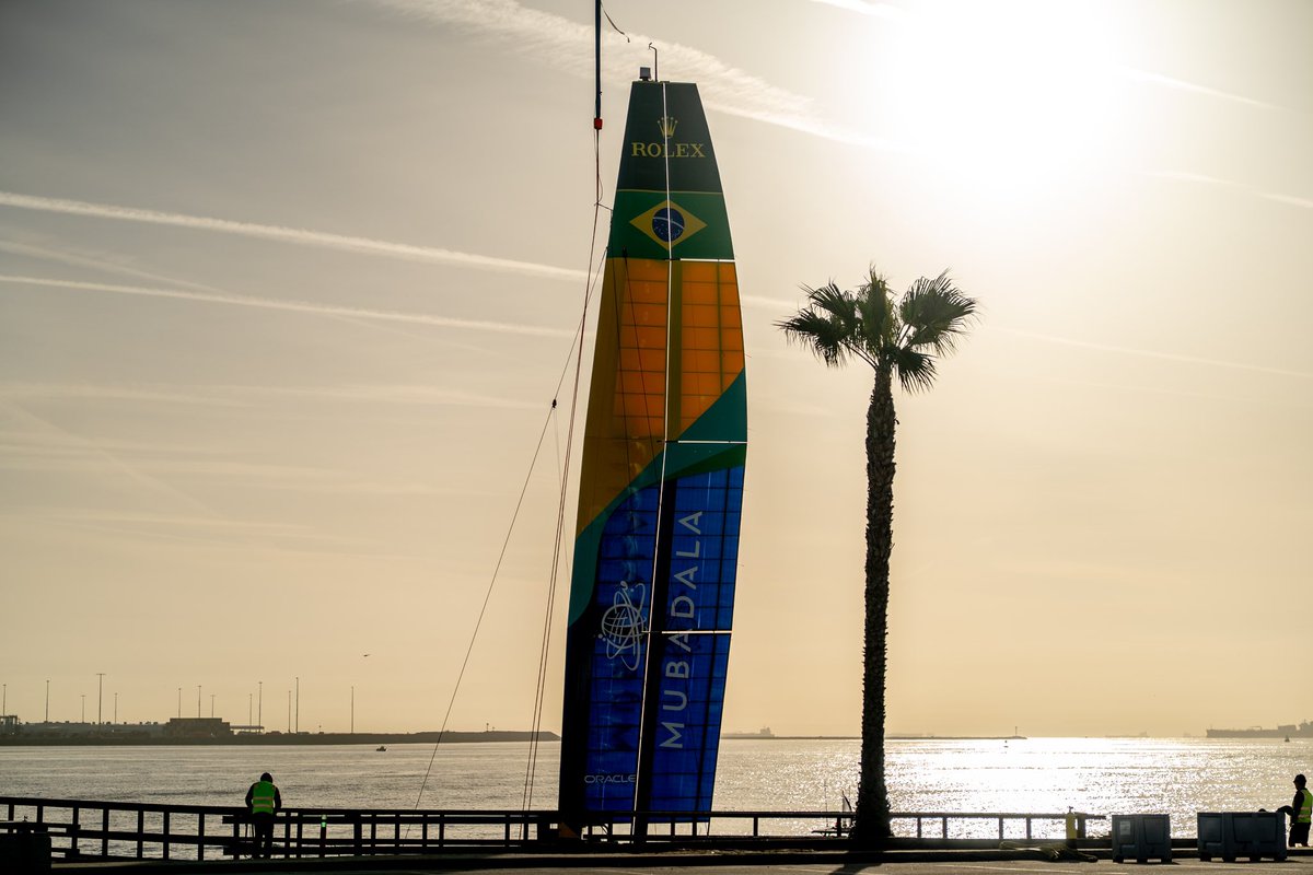 Our F50 is already being prepped and fine-tuned down to the smallest detail to hit the water today for another intense day of SailGP! 🇧🇷⚡️

Our team is focused, determined, and ready to accelerate full throttle towards victory! Will you join us and cheer together?

#SailGP