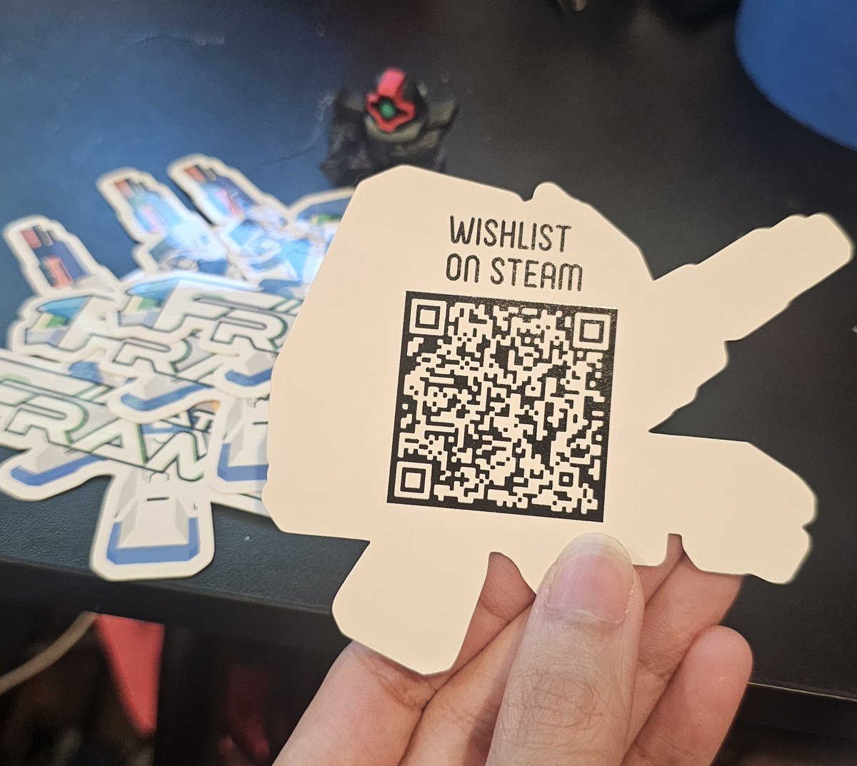 Frm_Data's tweet photo. Handing these out while demoing at GDC...

#gamedev | #indiedev | #GDC25 https://t.co/vFFCgZEbvv