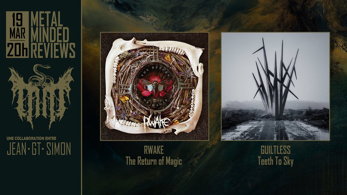 MindedMetal's tweet photo. Les revues de cette semaine! 🎶

Rwake - The Return of Magik (Relapse Records) et Guiltless - Teeth to Sky (Neurot Recordings).

On vous attend!!!! 🤘✨

#sludgemetal #doommetal #MetalMinded #relapserecords #neurotrecordings #newreleases #metal #podcast #reviews #rwake #guiltless https://t.co/D7NqA0F185