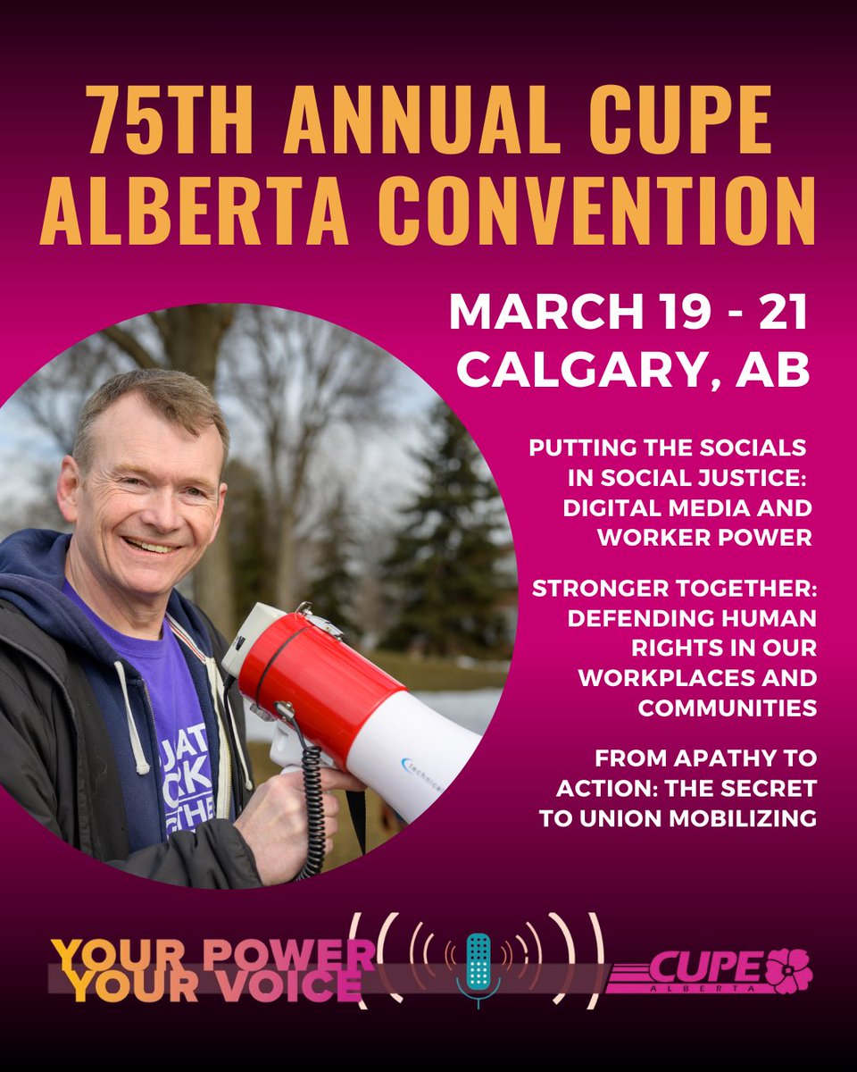 We’re so excited to gather with union members from across the province this week! Convention is our time to connect, strategize, and build power for Alberta’s workers.

We can’t wait to see you there!