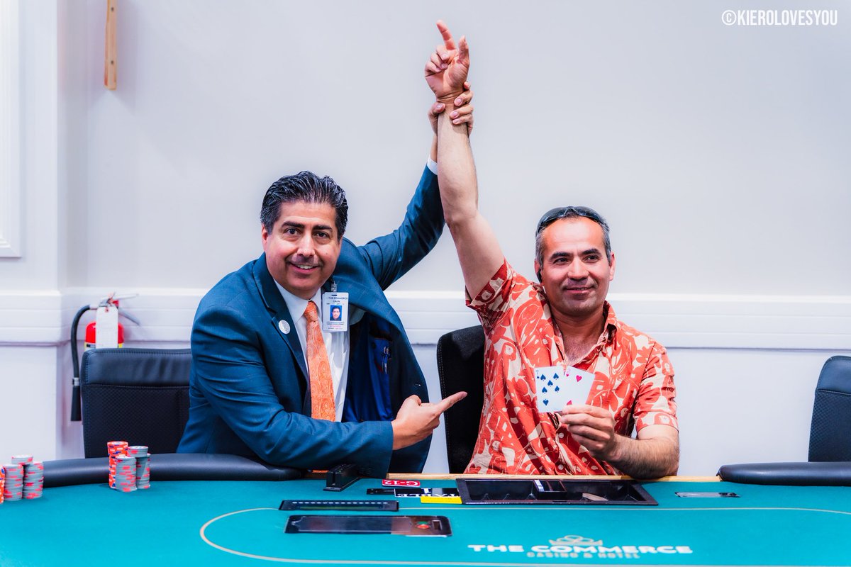 CommerceCasino's tweet photo. Shuffling up and dealing at The Commerce! Play in our daily tournament today with a $10,000 guarantee, last nights winners had a great time surpassing the 25k guarantee to over $35,000❤️♠️♦️♣️ #DailyTournament #PokerTournament #AllIn #CommerceCasino #TheCommerce

GETR 000088 Must be 21+. Play responsibly. Gambling problem? Call 1-800-GAMBLER or visit https://t.co/XZuynx0Mh7